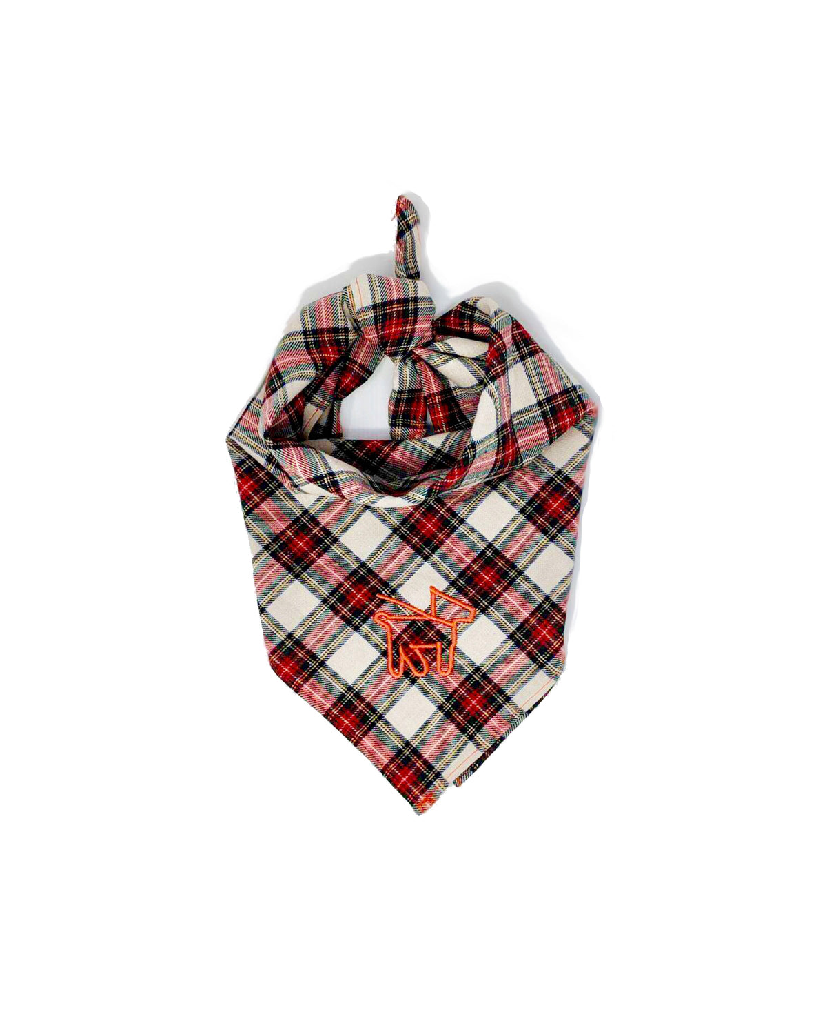 dog bandana in red plaid