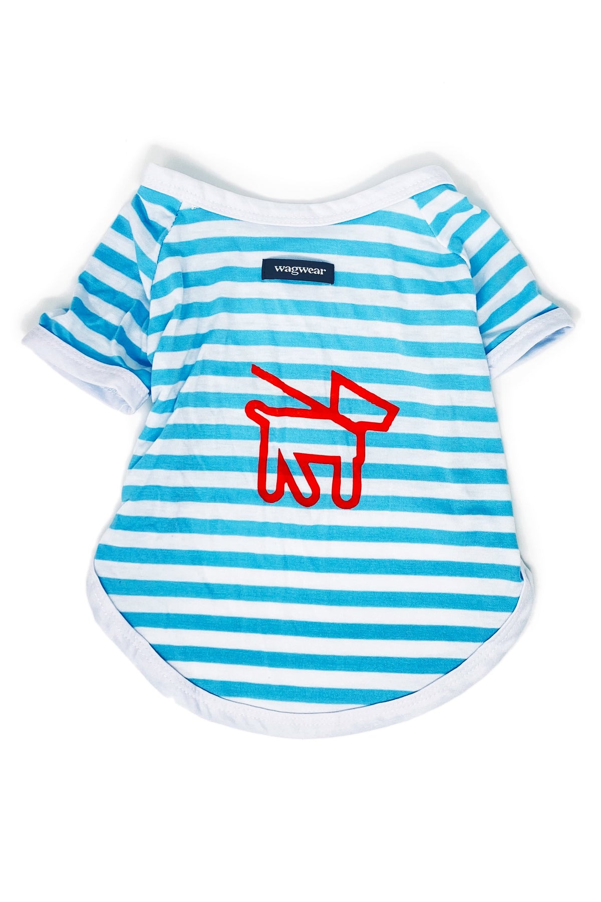 Camiseta a rayas para perro