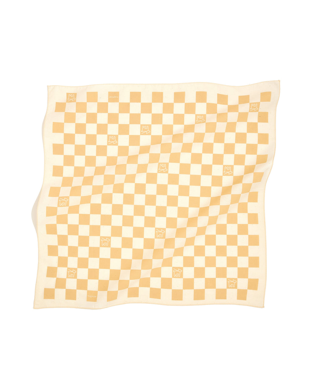 Brązowa w kratę bandana