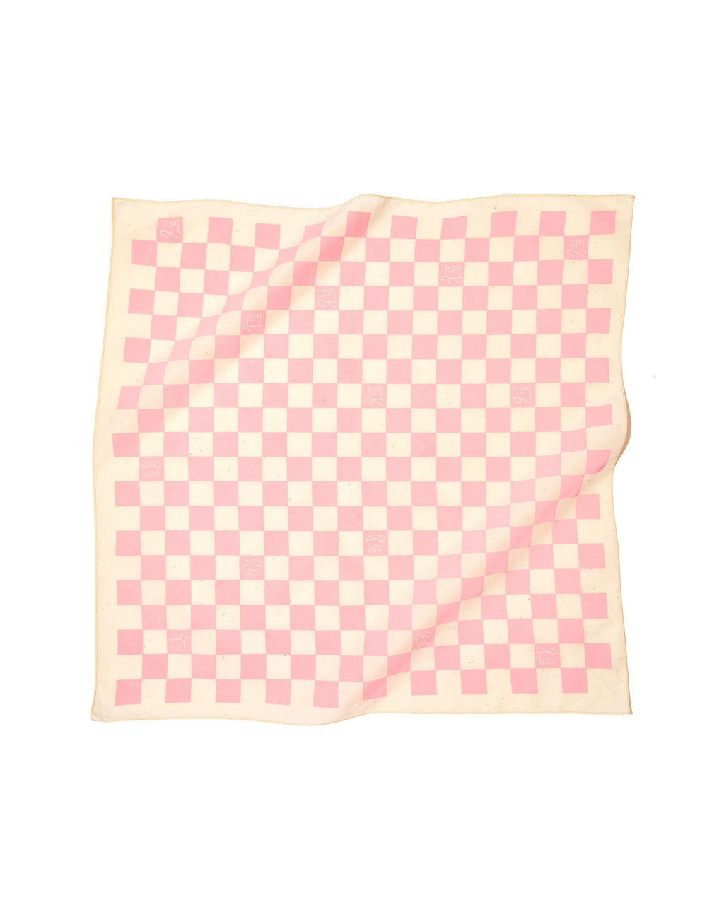 Rosa rutig bandana