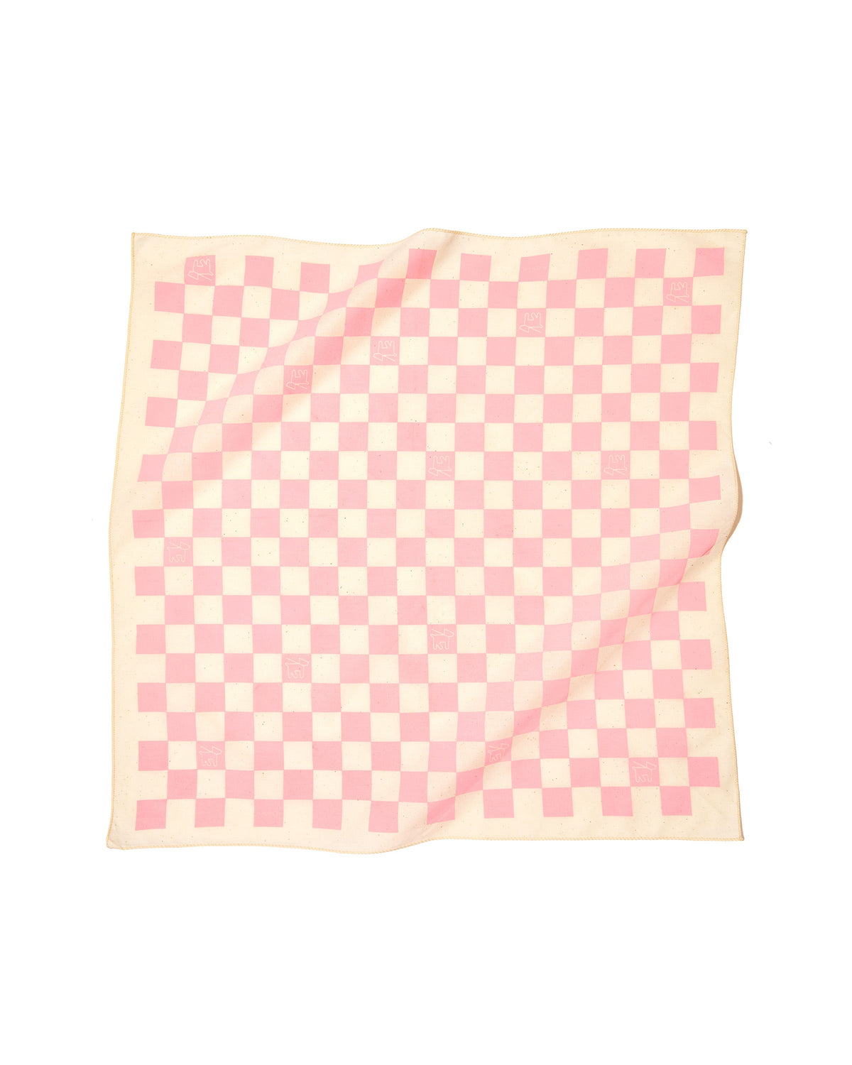 Rosa rutig bandana