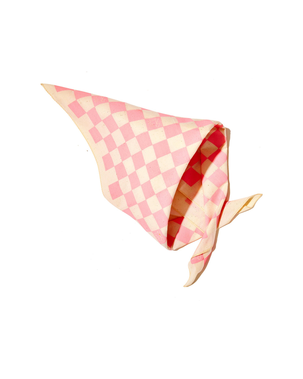Rosa rutig bandana