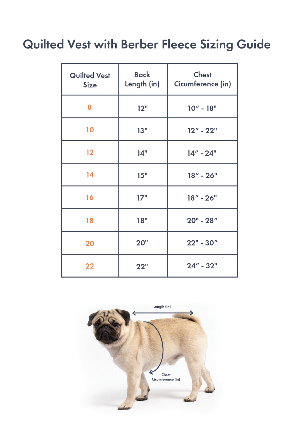 dog size chart