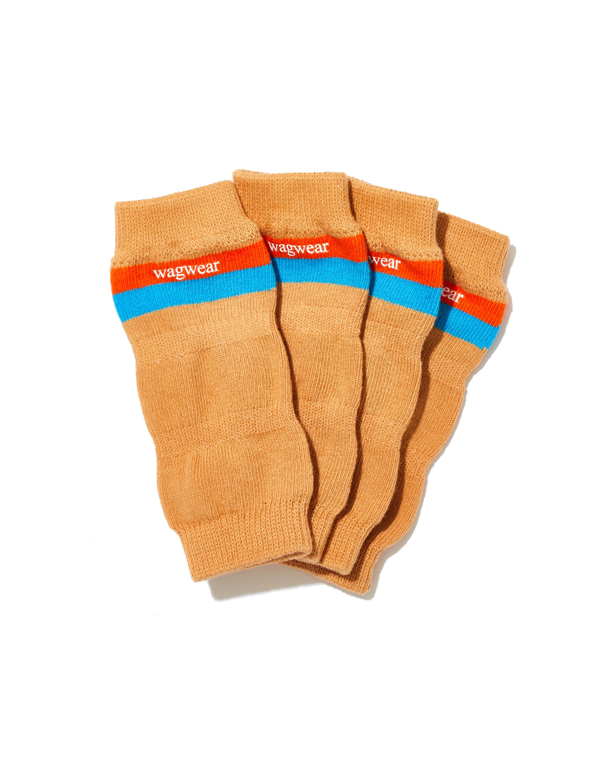 VPawV Warmers in tan with stripe
